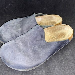 WOMEN’S BIRKENSTOCK TATAMI AMSTERDAM NAVY SUEDE SLIP ON MULE SHOES SIZE 37/8.5